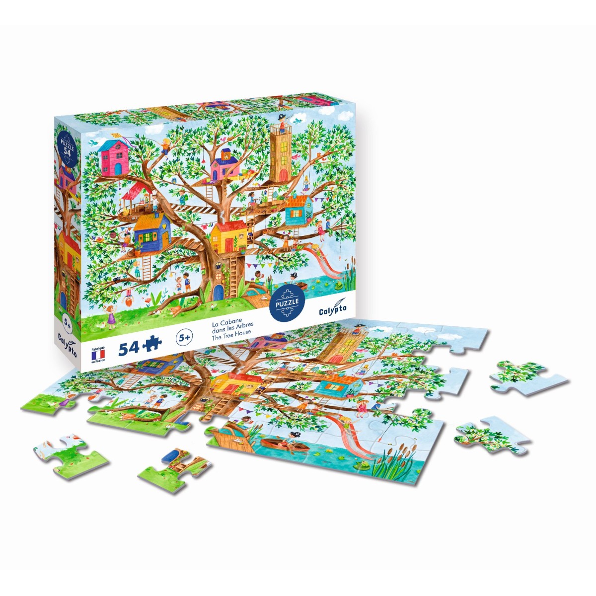 Puzzle 54 elementy Domek na drzewie, Calypto +5