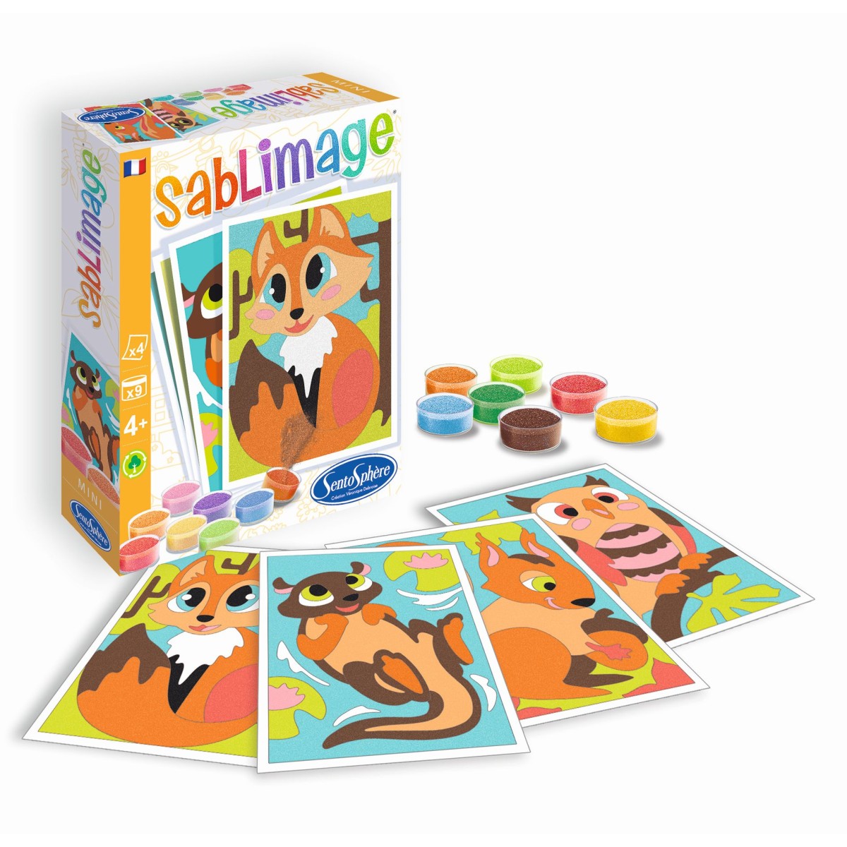 Zwierzęta Leśne 4 obrazki piaskowe Mini Sablimage +4, SentoSphere