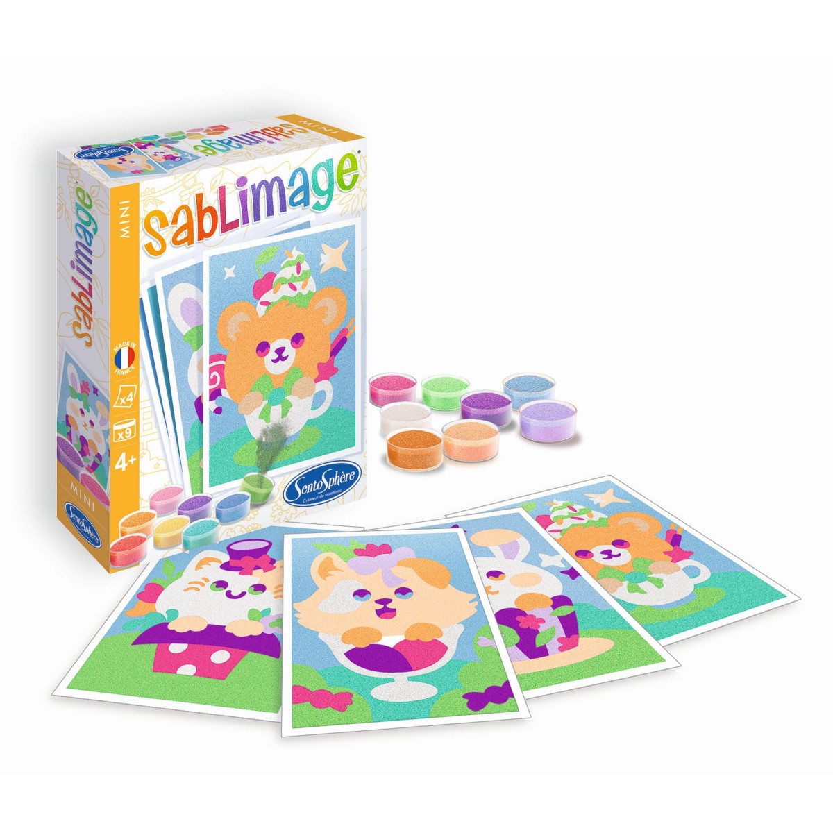 Sablimage Mini Kawaii 4 obrazki piaskowe +4, SentoSphere