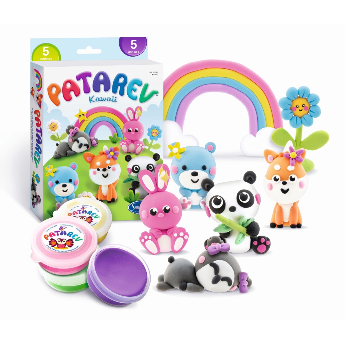 Patarev Kawaii jedwabista masa plastyczna 5 kolorów, SentoSphere