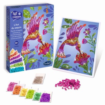 Zestaw kreatywny obraz z cekinami Koliber +8, SentoSphere
