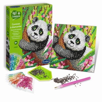 Zestaw kreatywny obraz z diamentami Panda +8, SentoSphere