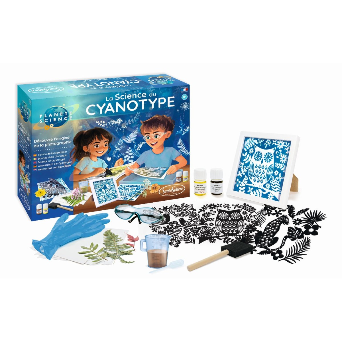 SentoSphere Zestaw do nauki techniki cyjanotypii +8