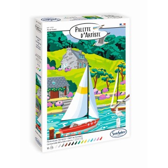 SentoSphere Malowanie po numerach "Pont-Aven, Bretania" 45204