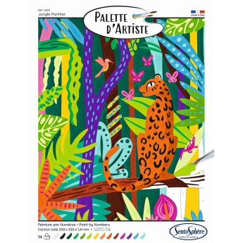 SentoSphere Malowanie po numerach "Pantera z dżungli" 45211