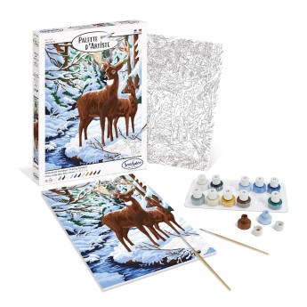 palette d'artiste les cerfs