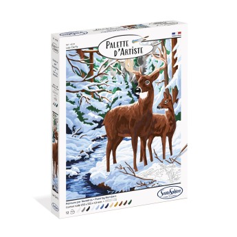 palette d'artiste les cerfs