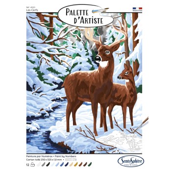 palette d'artiste les cerfs