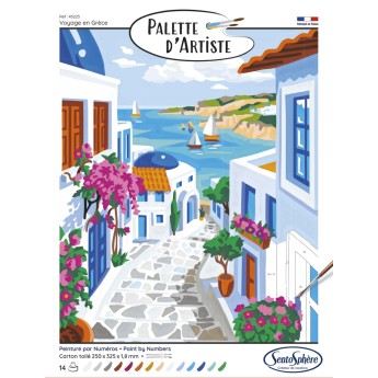 palette d'artiste voyage en grèce