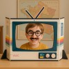 Teatrzyk w kształcie telewizora vintage 4635