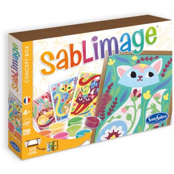 SentoSphere Sablimage Romantyczne Koty 4 obrazki piaskowe 8823