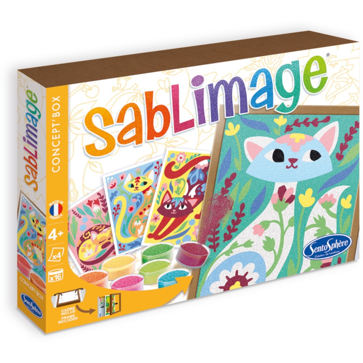 SentoSphere Sablimage Romantyczne Koty 4 obrazki piaskowe 8823