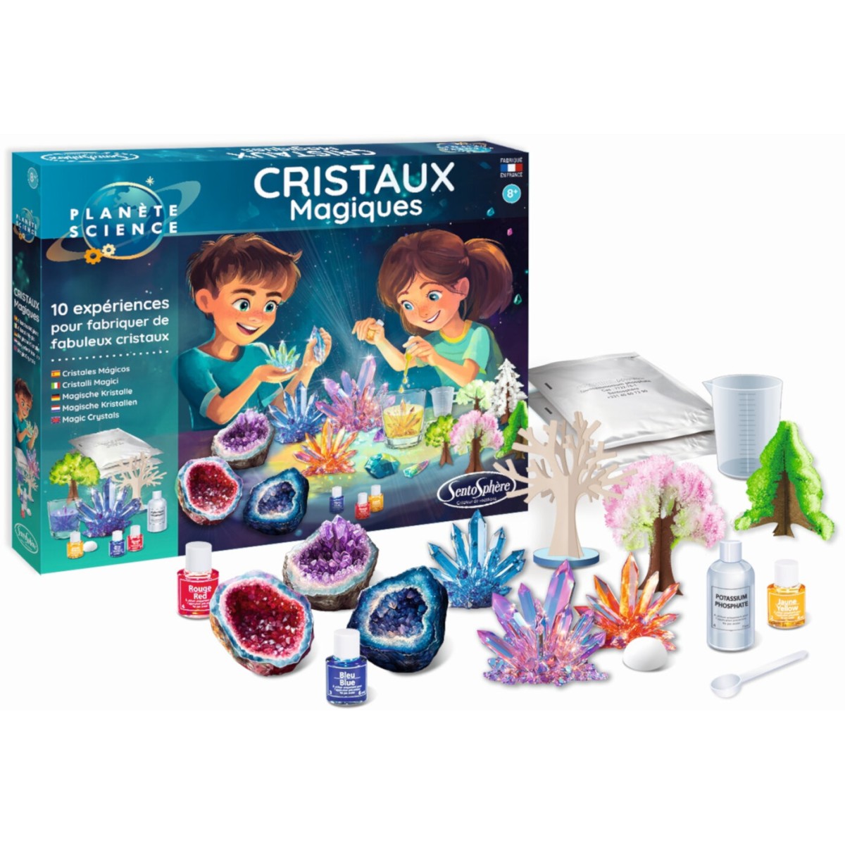 Zestaw do hodowania kryształów (10 doświadczeń) – 8+ SentoSphere